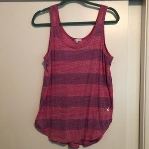 Volcom Tops - Volcom Women’s tank top in pink w/ purple stripes Volcom Tops - Volcom Women’s tank top in pink w/ purple stripes